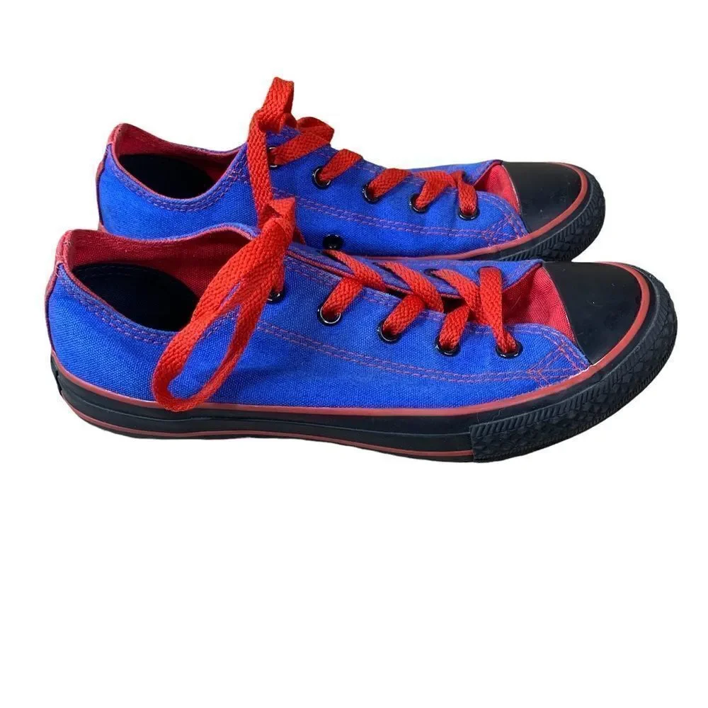 Converse All Star blue and red sneakers